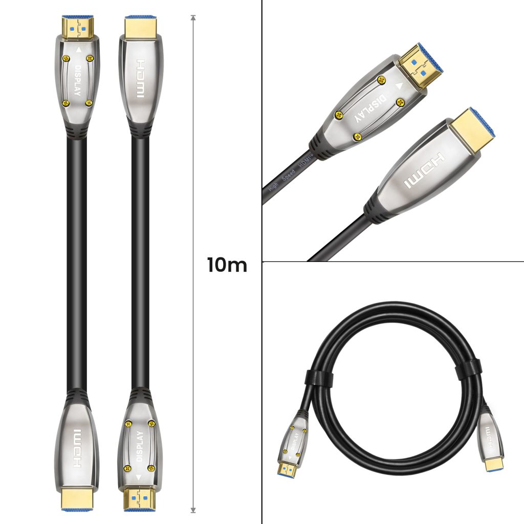 HDMI 2.1 Ultra High Speed Kabel – Gold Plated – AOC - 10 meter - 123laptophoezen.nl
