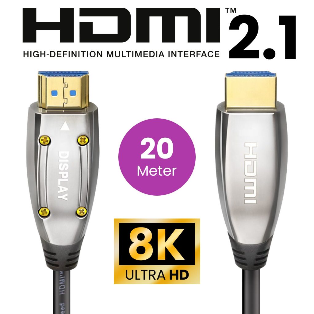 HDMI 2.1 Ultra High Speed Kabel 20 meter – Gold Plated – AOC - 123laptophoezen.nl