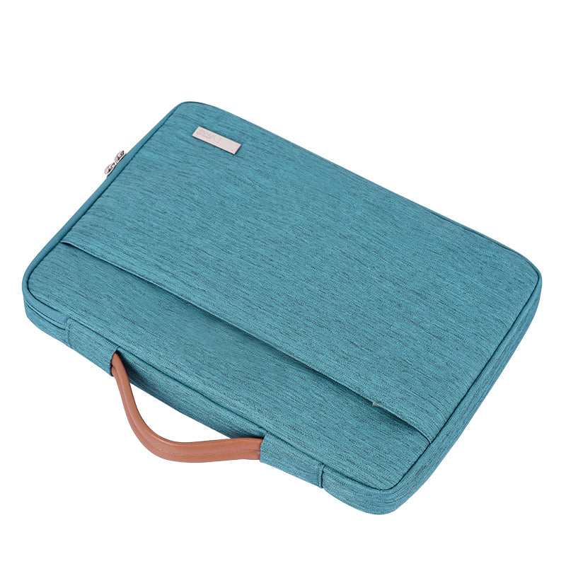 Laptophoes 13.3 Inch - Sleeve met Handvat - Turquoise - 123laptophoezen.nl