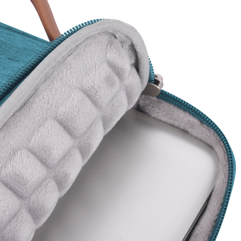 Laptophoes 13.3 Inch - Sleeve met Handvat - Turquoise - 123laptophoezen.nl