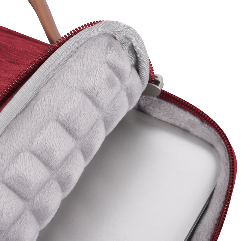 Laptophoes 13.3 Inch - Sleeve met Handvat - Rood - 123laptophoezen.nl
