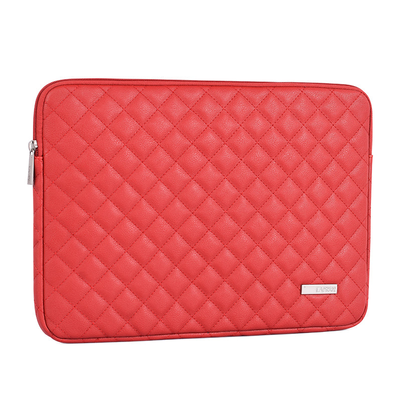 Laptophoes 13 Inch - Sleeve - Leer Style Rood - 123laptophoezen.nl
