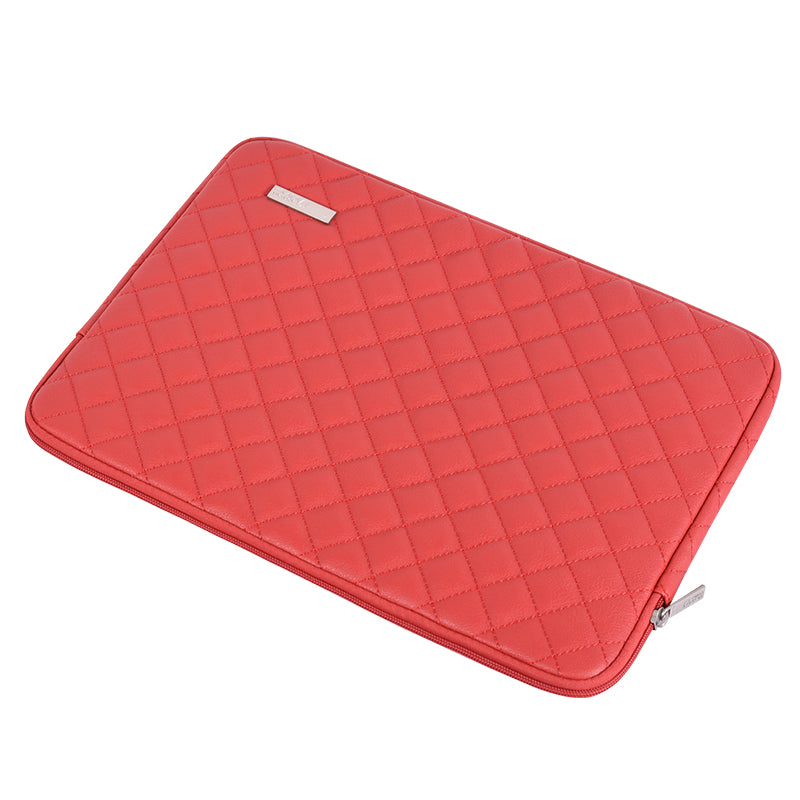 Laptophoes 13 Inch - Sleeve - Leer Style Rood - 123laptophoezen.nl