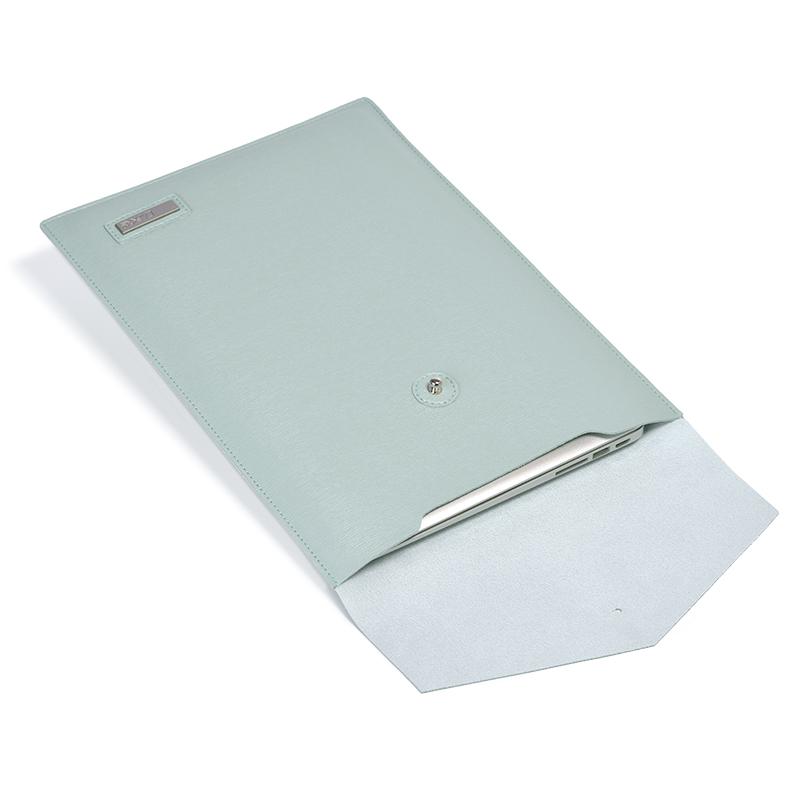 Laptophoes 13.3 Inch - PU Brief Case - Mintgroen - 123laptophoezen.nl