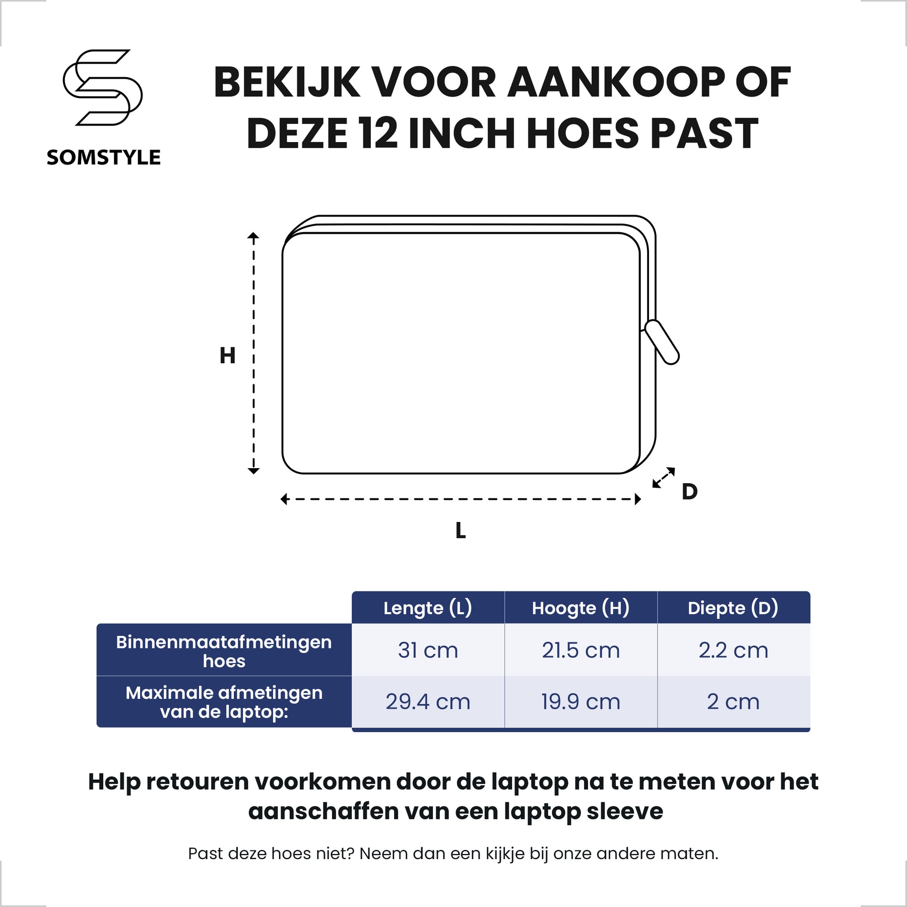 Laptophoes 12 Inch - BK Sleeve - Grijs