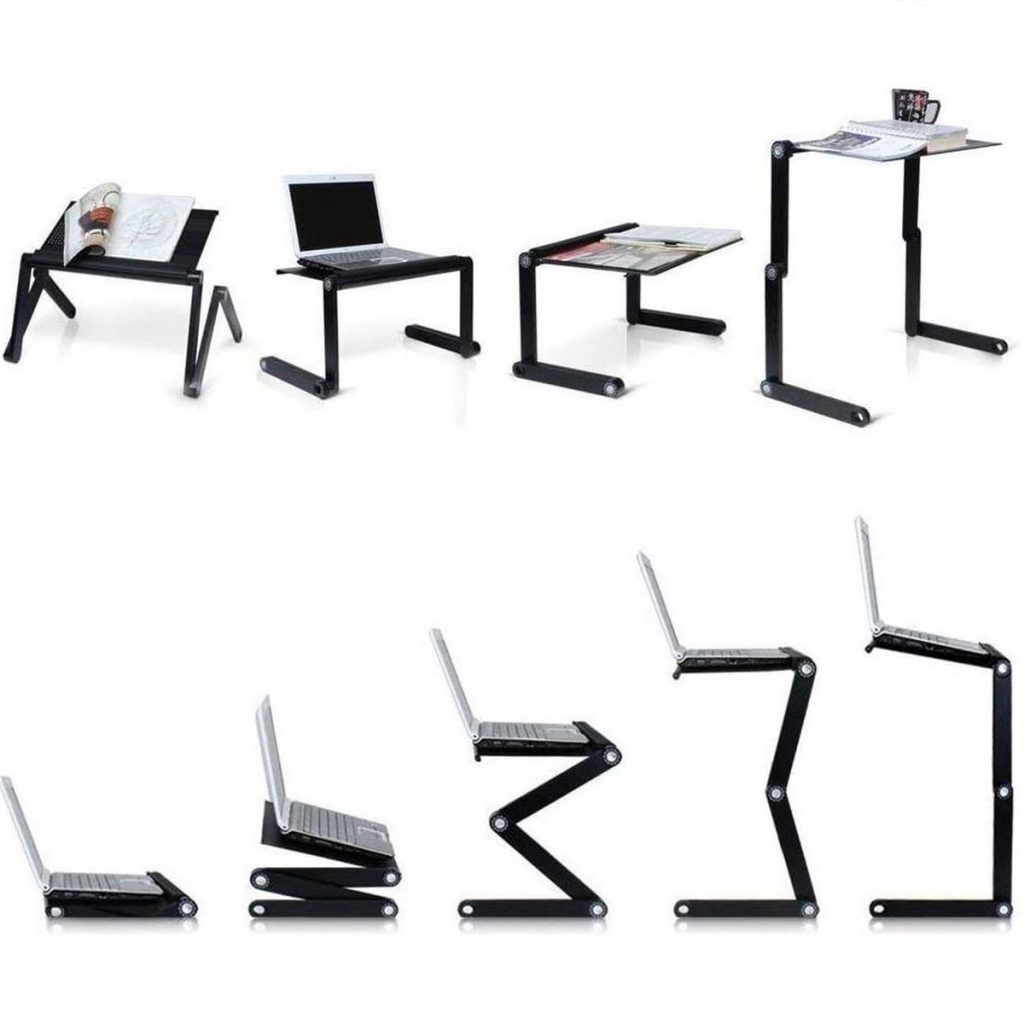 Laptop standaard Verstelbaar Universeel - Laptoptafel - Zwart - 123laptophoezen.nl