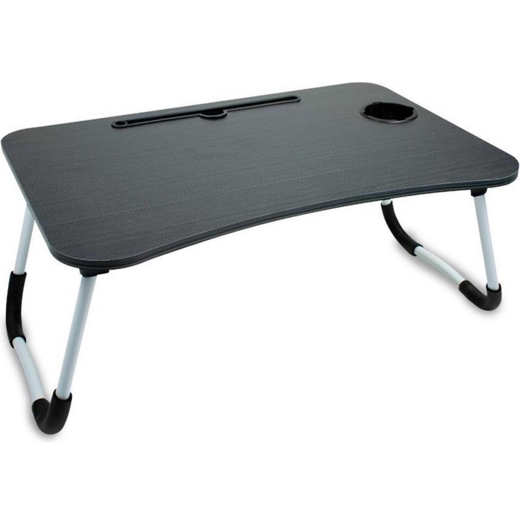 Laptoptafel MDF Hout - Bedtafel / Ontbijttafel - Zwart - 123laptophoezen.nl