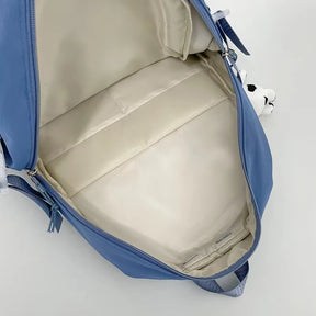 Popular Pink Purple Color Girls High School Student Backpack Bags without Any Accessory Version