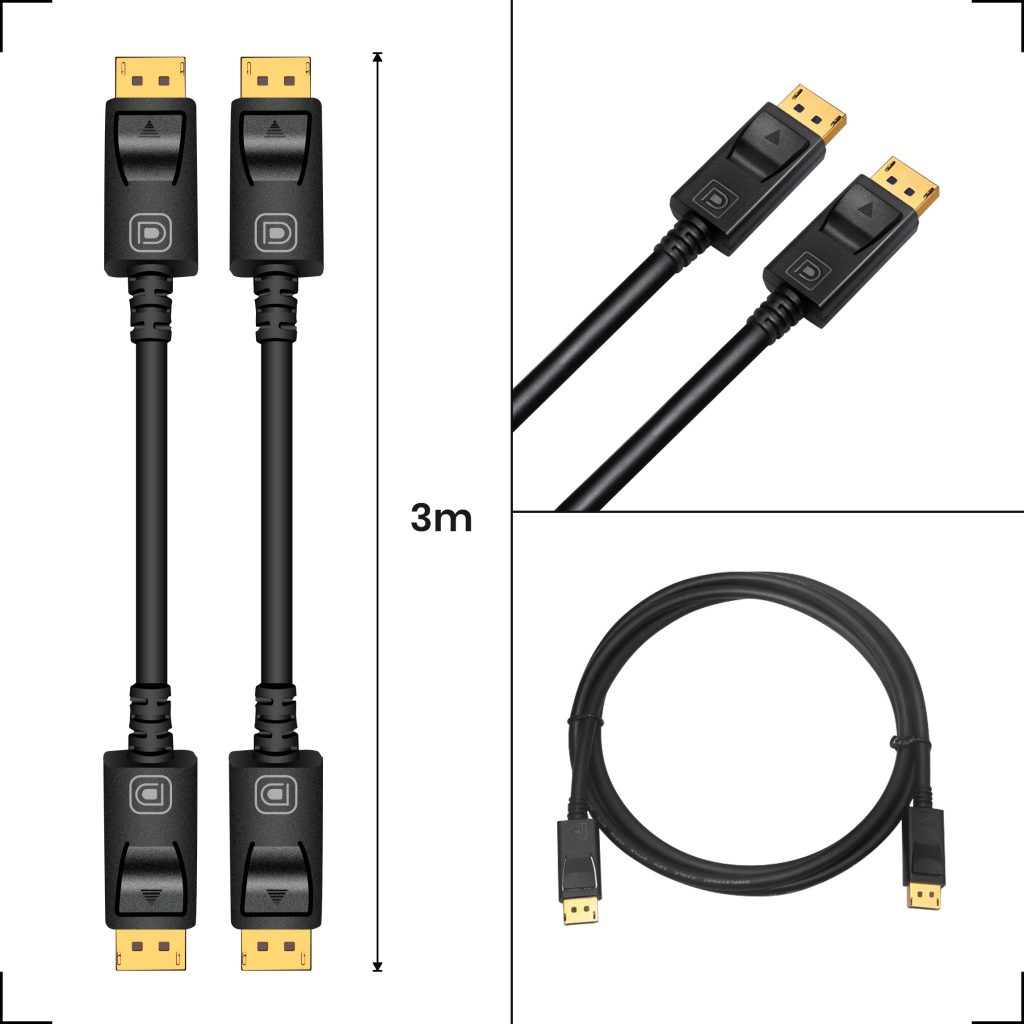 Displayport kabel 1.4 3 Meter – 8K 60Hz – 4K 144 Hz - 123laptophoezen.nl