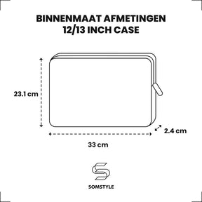 Laptophoes 13 Inch - GV Sleeve - Panterprint Wit - 123laptophoezen.nl
