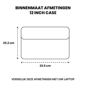 Laptophoes 12 / 13 Inch - MS Sleeve - Wit Marmer - 123laptophoezen.nl