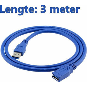 Somstyle USB 3.0 Verlengkabel - 3 Meter - 123laptophoezen.nl