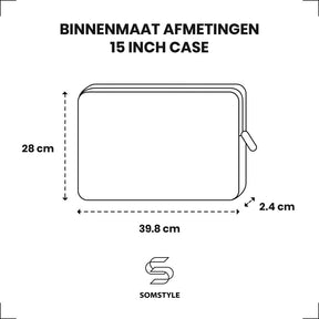 Laptophoes 15.6 Inch - GV Sleeve - Zwarte Roos - 123laptophoezen.nl