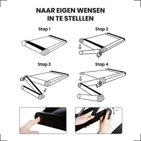 Laptop standaard Verstelbaar Universeel - Laptoptafel - Zwart - 123laptophoezen.nl
