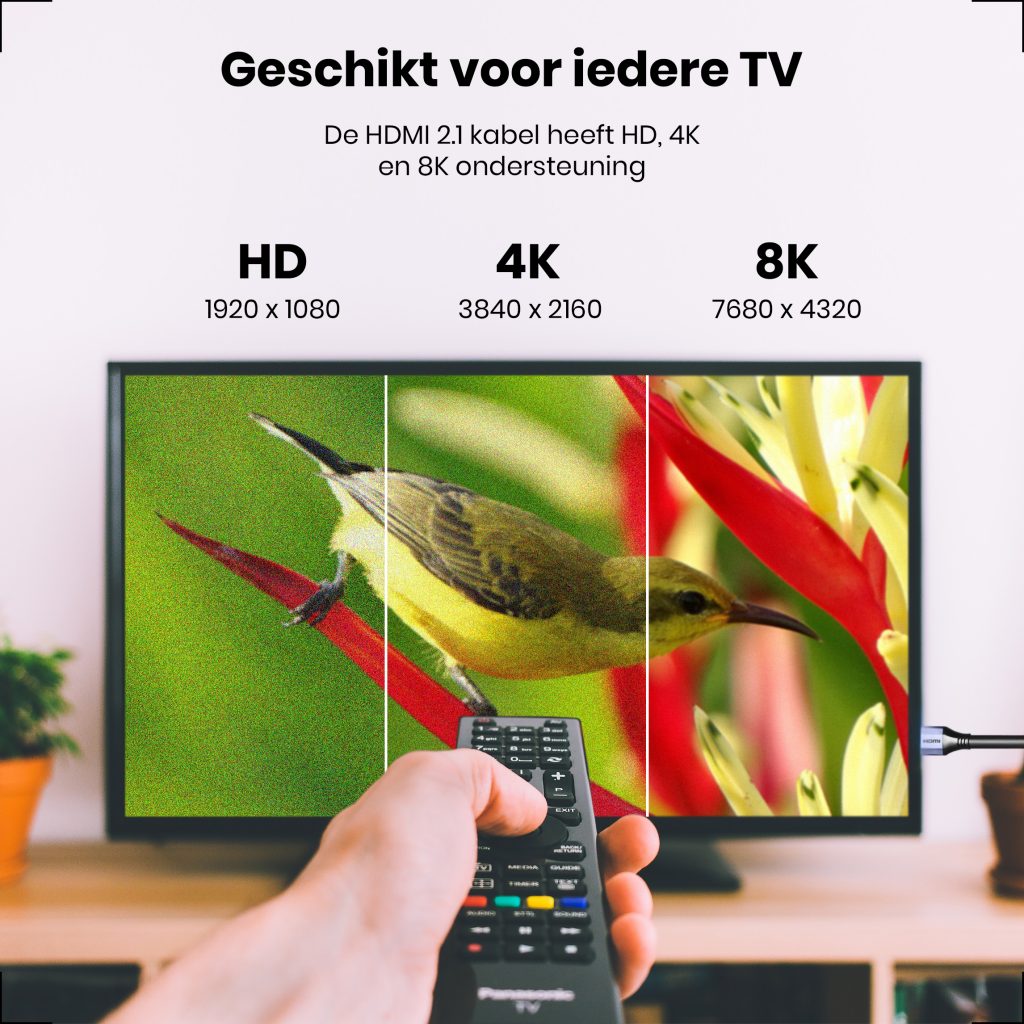 HDMI 2.1 Ultra High Speed Kabel 1.5 meter – Paars - 123laptophoezen.nl