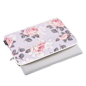 Laptophoes 13.3 Inch - Sleeve - Witte Roos - 123laptophoezen.nl