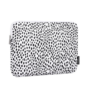 Laptophoes 13.3 Inch - GV Sleeve - Panterprint Wit - 123laptophoezen.nl