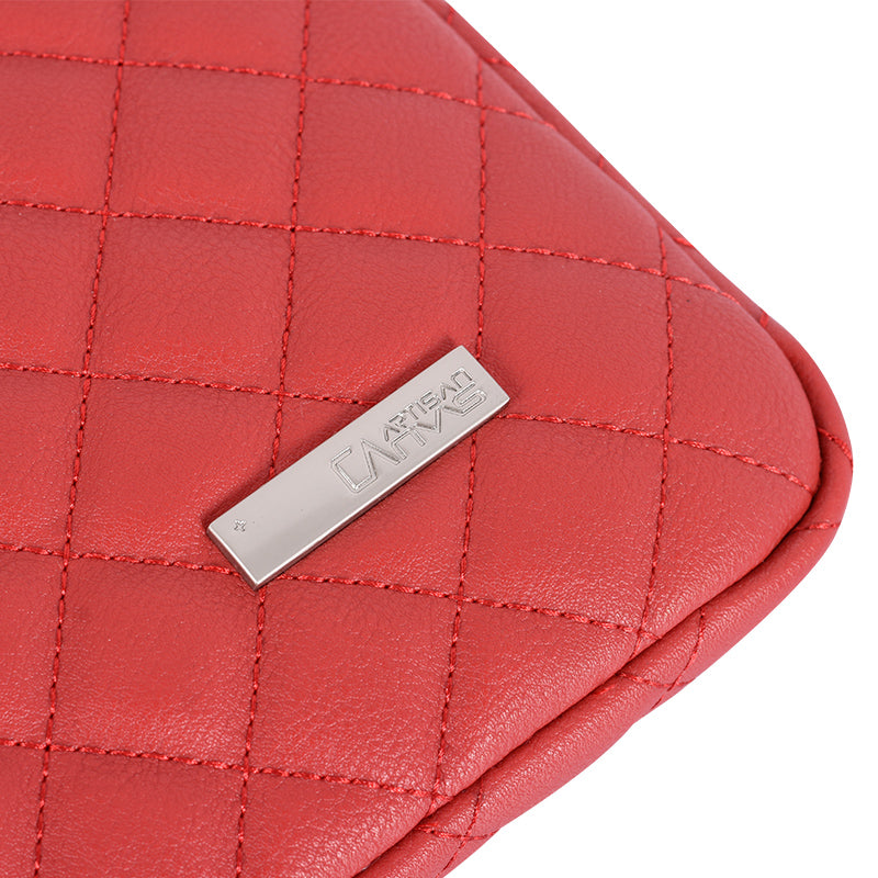 Laptophoes 13 Inch - Sleeve - Leer Style Rood - 123laptophoezen.nl